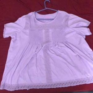Lilac lace trimmed top